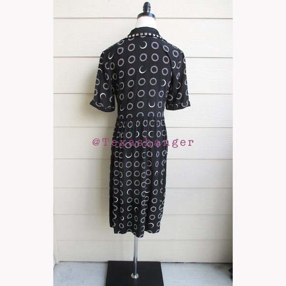 NWT Re/Done Western Yoke Dress Black Cream - Picture 8 of 11